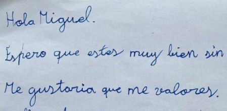 El inicio de la carta