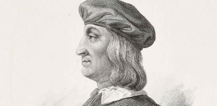 Aldo Manuzio en un grabado de Sperandio Maffeis de 1837. Biblioteca Comunale di Trento.