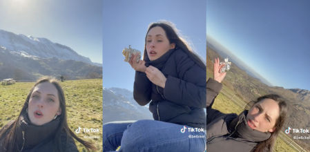 La solitaria reflexión de una joven desde el Angliru: “No voy a dejar de hacer los planes que quiero hacer”<br>