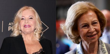 Collage de Bárbara Rey y la Reina Sofía