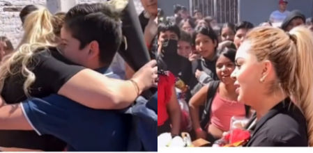 La docente se mostró confundida ante la situación