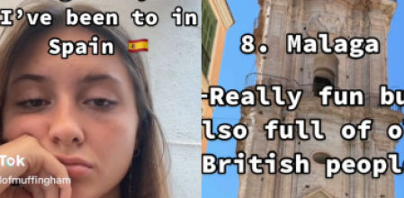 La 'tiktoker' hace un ranking de las ciudades que más le han gustado