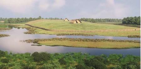 El asentamiento de Le Peu estaba rodeado por un pantano