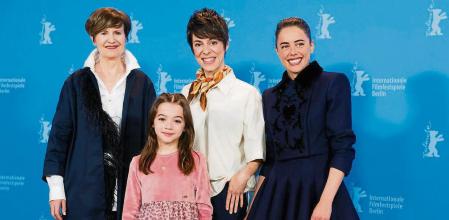 Director Estibaliz Urresola Solaguren and cast members Itziar Lazkano, Patricia Lopez Arnaiz and Sofia Otero attend a photo call during the promotion of '20,000 Species of Bees' at the 73rd Berlinale International Film Festival in Berlin, Germany, February 22, 2023. REUTERS/Michele Tantussi
