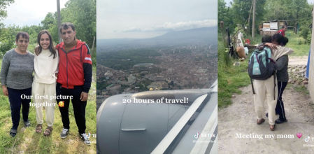 Biliana Bartlett viajó 20 horas de Estados Unidos a Bulgaria para conocer por primera vez a sus padres