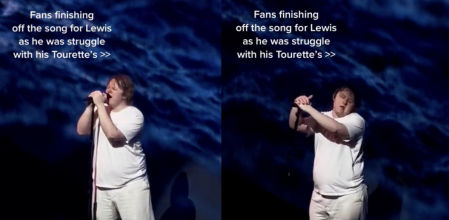 Emocionante: sufre un ataque de Tourette en pleno directo y los fans le ayudan a terminar la canción