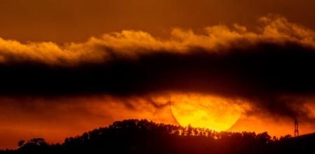 Candilazo al atardecer en Manlleu.