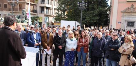 Momento de la concentración en Valencia