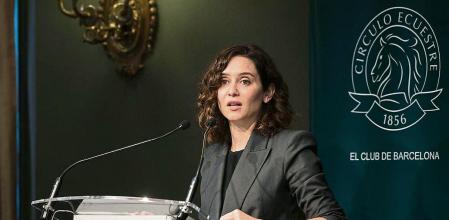 Isabel Díaz Ayuso en el Círculo Ecuestre Círculo Ecuestre, Balmes con Diagonal