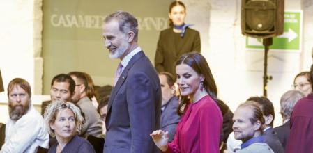 Los Reyes, a su llegada a Casa Mediterráneo, en Alicante, donde este miércoles se han entregado de los Premios Nacionales de Investigación 2022