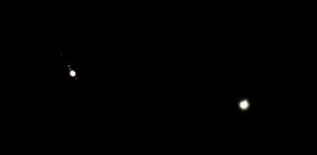 Conjunción de Júpiter y Venus con los satélites galileanos.