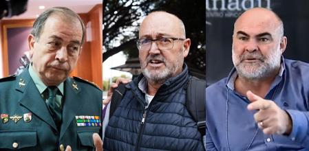 El general jubilado Espinosa Navas, el ex diputado Fuentes Curbelo y el mediador Tacoronte