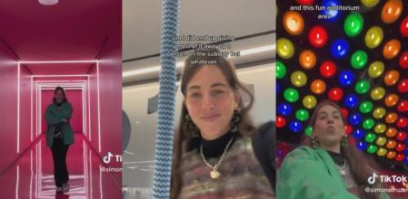 Simona Cruzer enseñando las oficinas de TikTok