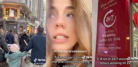 La tiktoker ha señalado tres cosas que le han sorprendido respecto a su país