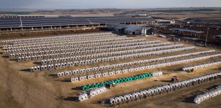 13/02/2021.  Caparroso, Navarra, Comunidad Foral de Navarra, España.\r\rGreenpeace testifica el daño ambiental provocado por la macrogranja de Valle de Odieta en Caparroso, Navarra. \r\rTras el SOS lanzado a Greenpeace por colectivos ecologistas locales de los pueblos de Marcilla y Caparroso, Greenpeace ha estado varios días documentando el impacto ambiental provocado por la macrogranja de la zona, propiedad de la empresa Valle de Odieta, S.C.L. \r\rDe la mano de vecinos de la zona ha podido testificar el grave impacto ambiental de las recurrentes malas prácticas y vertidos ilegales de purines de esta empresa.\r©Greenpeace/Pedro Armestre\r\r©Greenpeace Handout/Pedro Armestre- No sales - No Archives - Editorial Use Only - Free use only for 14 days after release. Photo provided by GREENPEACE, distributed handout photo to be used only to illustrate news reporting or commentary on the facts or events depicted in this image.