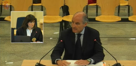 Francisco Camps durante su declaración a preguntas de la fiscal