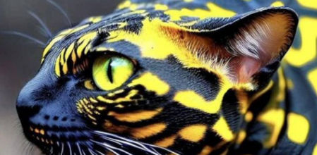 La imagen de este curioso felino se ha compartido sin parar