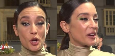 María Pedraza responde a una reportera