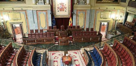 Hemiciclo vacío del Congreso de los Diputados Foto Emilia GUTIÉRREZ 07/04/2021