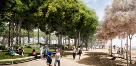 Recreación del futuro paseo de la Mar Bella