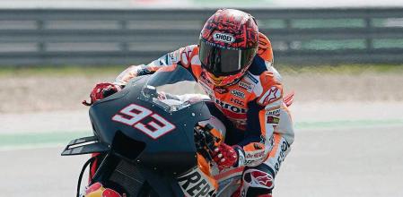 PORTIMAO, PORTUGAL - MARCH 12: Marc Marquez of Spain and Repsol Honda Team heads down a straight during the Portimao MotoGP Official Test at Portimao Circuit on March 12, 2023 in Portimao, Portugal. (Photo by Mirco Lazzari gp/Getty Images)