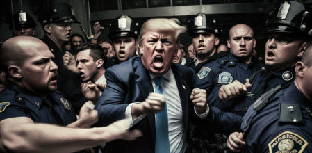 Imagen de Donald Trump generada por inteligencia artificial