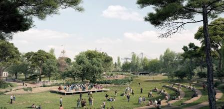 Simulación del proyecto ganador del Parc de Desembocadura de València.