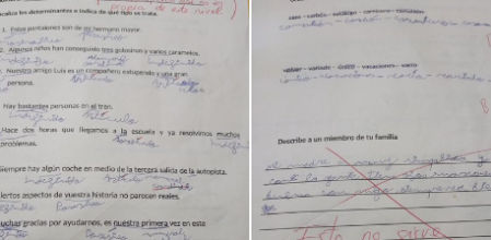 Las capturas de pantalla de las correcciones