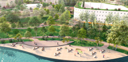 Nueva zona verde proyectada en el Grao