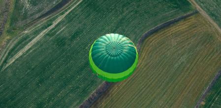 Paisaje de Osona a vista de globo.