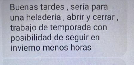 Captura de pantalla de la conversación