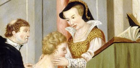 La reina María I de Inglaterra practicando el 