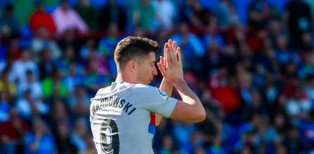 Robert Lewandowski, pichichi de la Liga, no logró marcar en Getafe