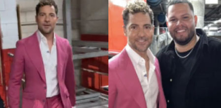 Bisbal posando con el dueño del 'cadenón'