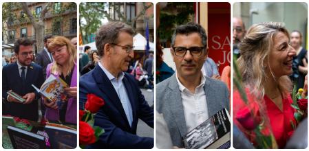 Algunos de los líderes políticos que este Sant Jorrdi se han dejado ver en la celebración