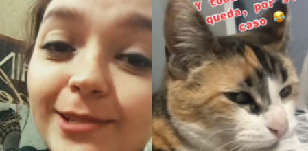 La cantante y su gata