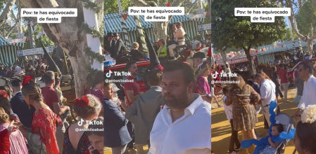 La surrealista imagen vivida en la Feria de Abril de Sevilla: "Se ha puesto el traje equivocado”