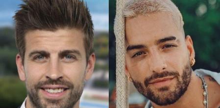 El exfutbolista Piqué y el cantante Maluma