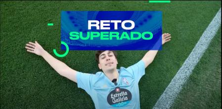 Nil Ojeda después de completar con éxito el reto propuesto por LaLiga y vivo