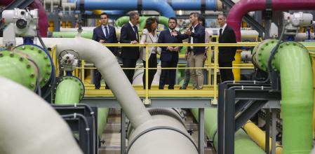 Pere Aragonès y Teresa Jordà en El Prat de Llobregat
