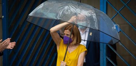 Carme Forcadell pide un milagro a la virgen de Montserrat