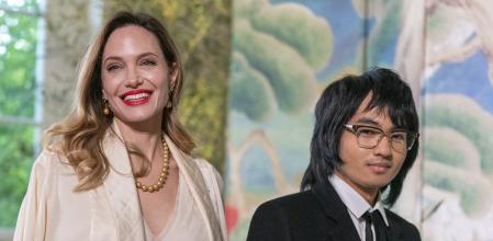 Angelina Jolie y su hijo Maddox Jolie-Pitt llegan a la Casa Blanca