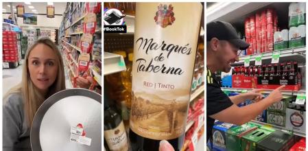 La pareja se mostró muy feliz por encontrar productos españoles