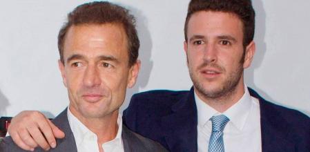 Alessandro Lequio junto a su hijo Aless.