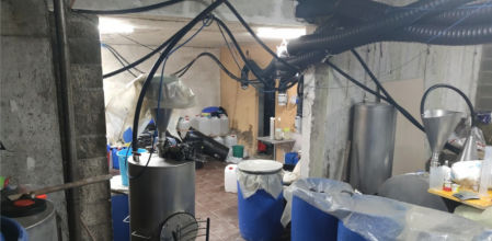 Laboratorio de procesado de pasta de cocaína desmantelado por la Policía Nacional en Pontevedra