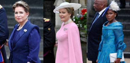 María Teresa de Luxemburgo, Matilde de Bélgica y Masenate Mohato Seeiso en la coronación