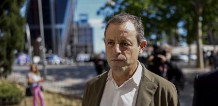 El expresidente del FC Barcelona Sandro Rosell a su llegada a los Juzgados de Plaza de Castilla