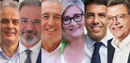 Fotos de promoción del debate de hoy de la Cadena Ser de los candidatos a la Generalitat Valenciana