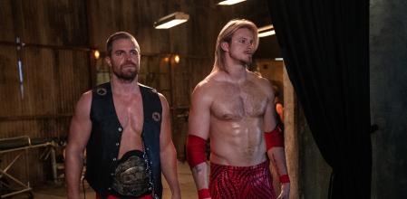 Stephen Amell y Alexander Ludwig, protagonistas de 'Heels'.