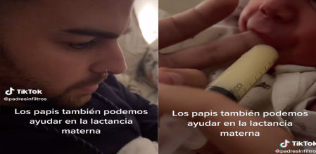 Este tiktoker tiene un gran truco para dar leche materna a los bebés